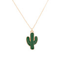  Cactus Enamel Charm Necklace Children's Jewelry