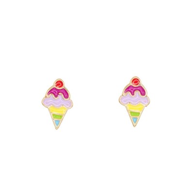 Cherry Ice Cream Post Enamel Stud Earring Children's Food