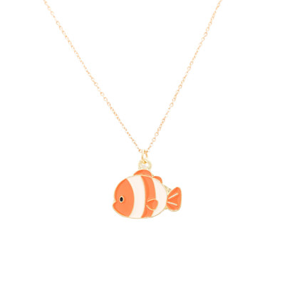 Clown Fish Enamel Charm Necklace Children's - Jewelry