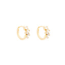 Gold-Plated Sterling Silver or 14k Gold Cubic Zirconia Huggie Hoop Earring