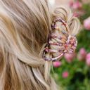  Purple Blue and Cream Marble Pattern Carlisle Claw Clip