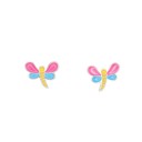  Dragonfly Enamel Insect Post Stud Earring Children's Bug