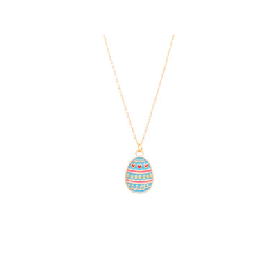 Easter Egg Enamel Charm Necklace Children's Jewelry Gift