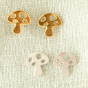  14k Gold or Sterling Silver Mushroom Post Earring