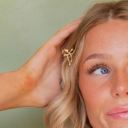  Mini Gold Bow Hair Claw Clips 
