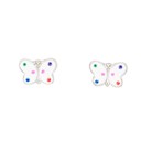  Polka Dot Butterfly Insect Enamel Post Earring Children's