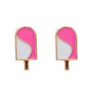  Pink Popsicle Ice Cream Enamel Post Stud Earring Children's