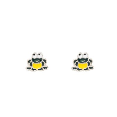 Frog Prince Enamel Post Stud Earring Children's Jewelry Gift