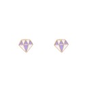  Purple Diamond Shape Post Stud Earring Children's Jewelry