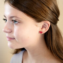  Double Heart Enamel Post Stud Earring Children's Jewelry