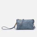  Faux Leather Riley 11 Colors Monogrammable 3 Compartment Crossbody and Wristlet