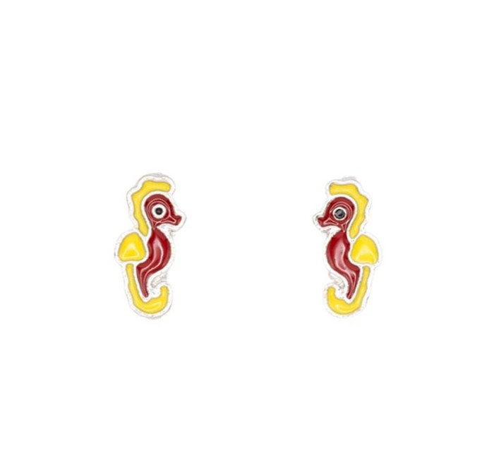 Seahorse Enamel Post Stud Earring Children's Jewelry