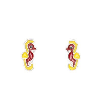 Seahorse Enamel Post Stud Earring Children's Jewelry