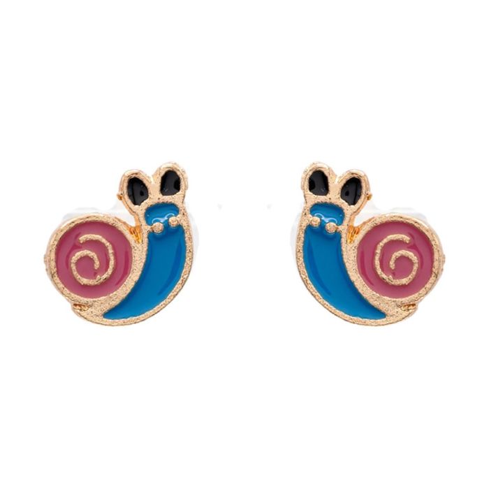 Snail Insect Bug Enamel Post Stud Earring Children's Gift