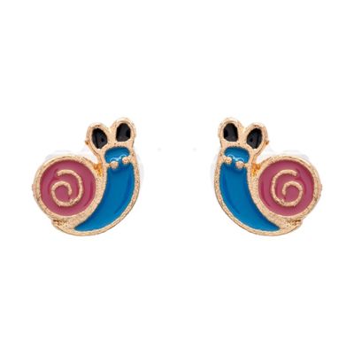 Snail Insect Bug Enamel Post Stud Earring Children's Gift