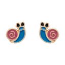  Snail Insect Bug Enamel Post Stud Earring Children's Gift