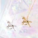  14k Gold or Sterling Silver Magical Unicorn Charm Pendant Necklace