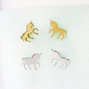  14k Gold or Sterling Silver Magical Unicorn Post Stud Earring