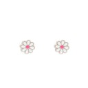  White Daisy Flower Enamel Post Stud Earring Children's Gift