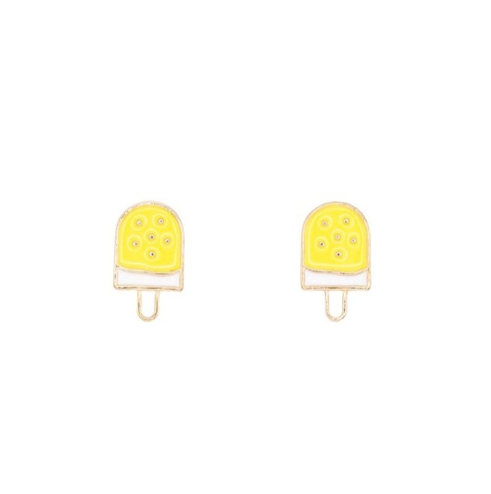 Yellow Popsicle Ice Cream Enamel Earring Post Children's