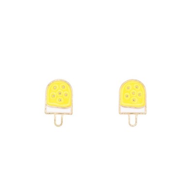 Yellow Popsicle Ice Cream Enamel Earring Post Children's