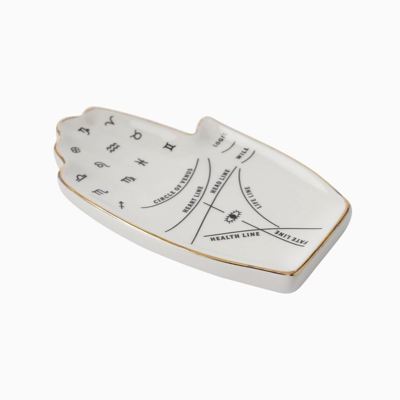 Palmistry Trinket Dish Ceramic Novelty Whimsical Witch