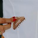  Spotted Brown Triangle Hair Claw Clip