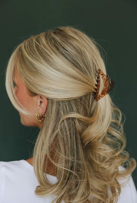 Spotted Brown Triangle Hair Claw Clip