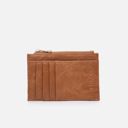  Camel Brown Vegan Leather Sia Printed Card Holder Wallet