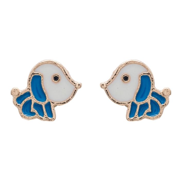 Beagle Dog Enamel Post Stud Earring Children's Gift Jewelry