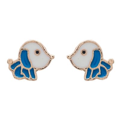 Beagle Dog Enamel Post Stud Earring Children's Gift Jewelry