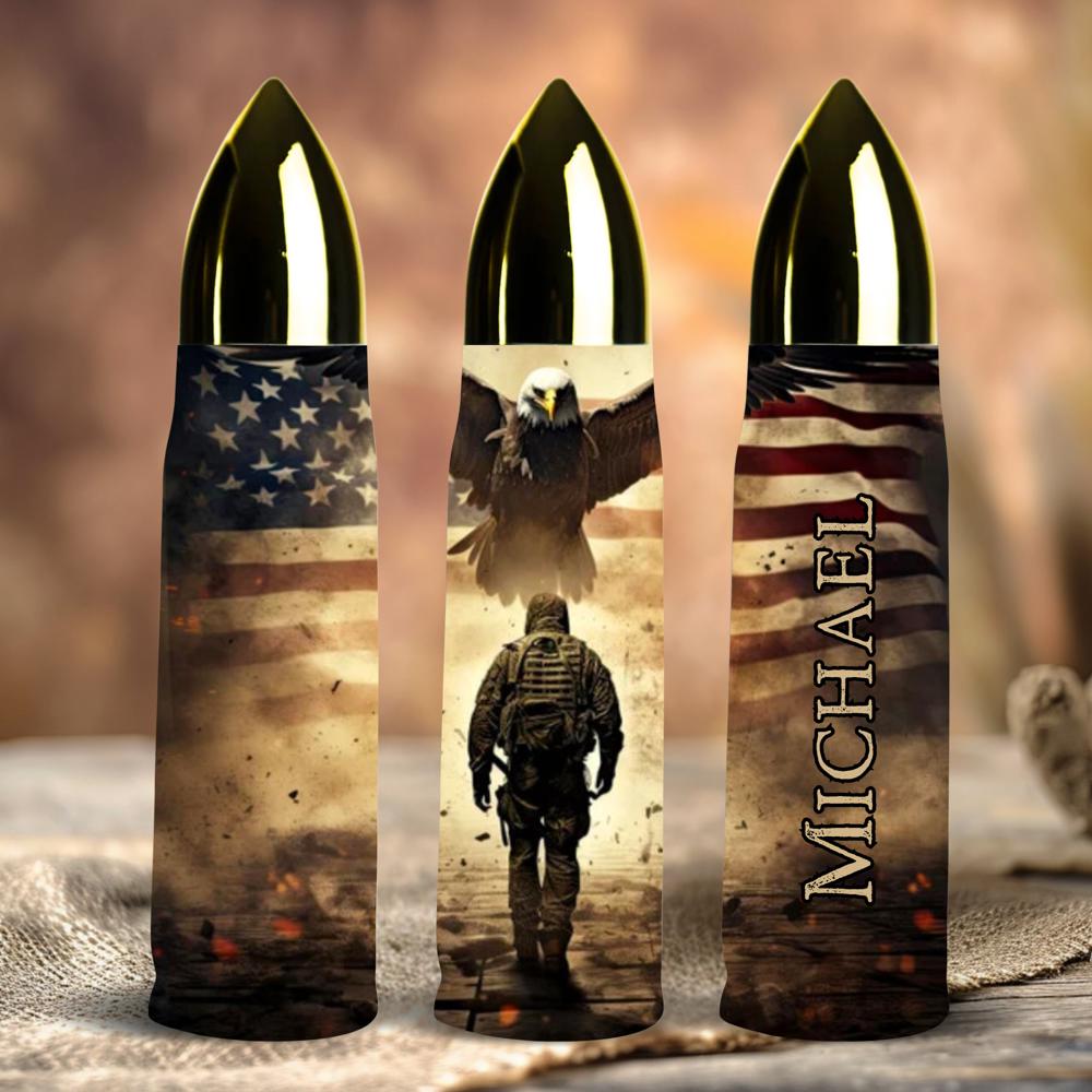 17oz Personalized Military Bullet Tumbler