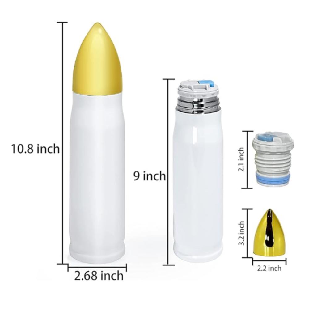 17oz Personalized Military Bullet Tumbler