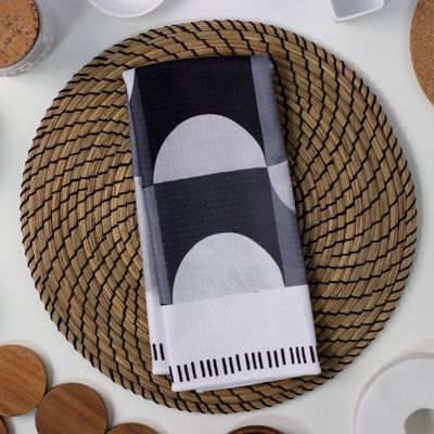 Mono Geo Colorblock Dish Towel - 16''x24''