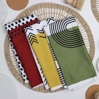 Colorblock Dish Towel Trio - 3pk - 16''x24''