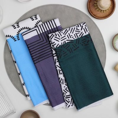 Colorblock V2 Dish Towel Trio - 3pk - 16''x24''