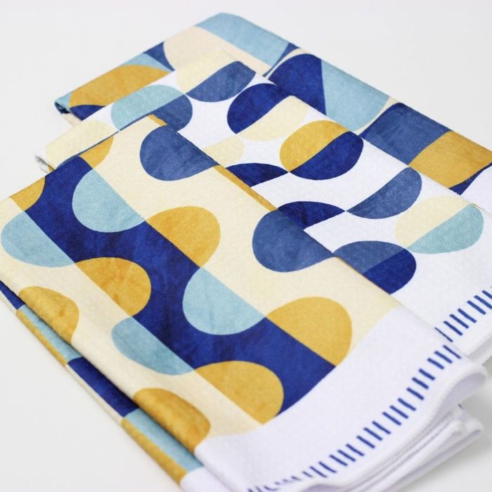 Cool Geo Boho Dish Towel Trio - 3pk - 16''x24''
