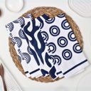  Blue Swirl Dish Towel Trio - 3pk - 16''x24''