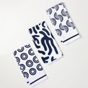  Blue Swirl Dish Towel Trio - 3pk - 16''x24''