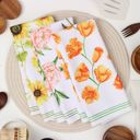  Watercolor Floral Dish Towel Trio - 3pk - 16''x24''