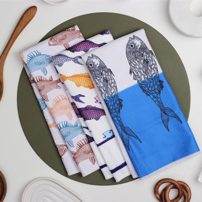 Catch of the Day Dish Towel Trio - 3pk - 16''x24''