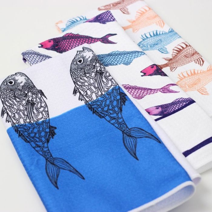 Catch of the Day Dish Towel Trio - 3pk - 16''x24''