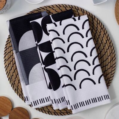 Mono Geo Boho Dish Towel Trio - 3pk - 16''x24''