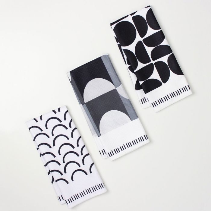 Mono Geo Boho Dish Towel Trio - 3pk - 16''x24''