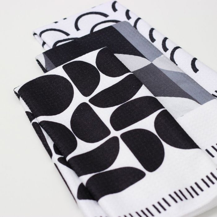 Mono Geo Boho Dish Towel Trio - 3pk - 16''x24''