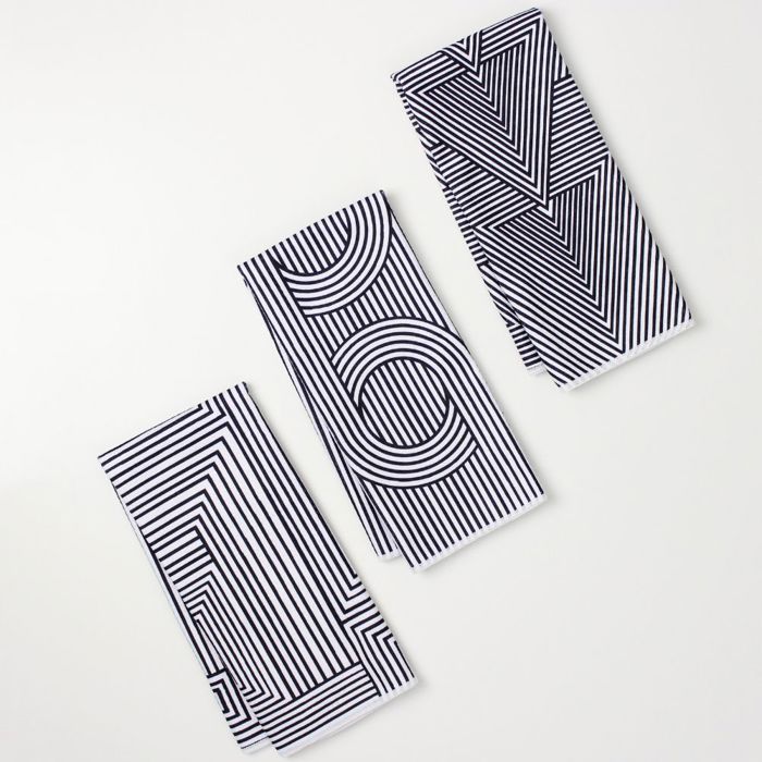 Blurred Lines Dish Towel Trio - 3pk - 16''x24''