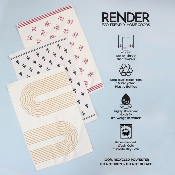 Sandia Desert Dish Towel Trio - 3pk - 16''x24''