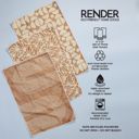  Mocha Boho Dish Towel Trio - 3pk - 16''x24''