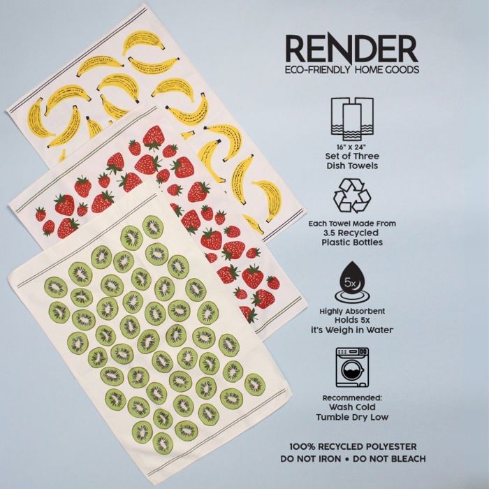 Fruit Salad Dish Towel Trio - 3pk - 16''x24''