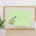 No Longer 2 Green Floral Love & Marriage Art Prints - Religious